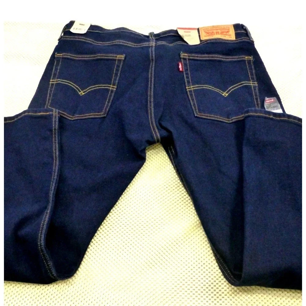 Levis 513 Slim Straight Jeans 36x30 Dark Wash Denim Mens Pants New With Tags